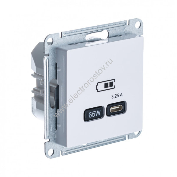 AtlasDesign Бел Розетка USB C, 65Вт; 5-20В/3,25А Schneider Electric