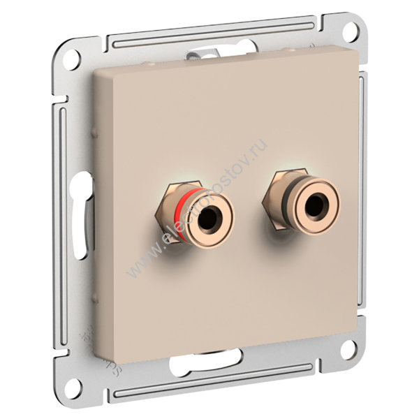 AtlasDesign Песочный Аудиорозетка двухместная Schneider Electric
