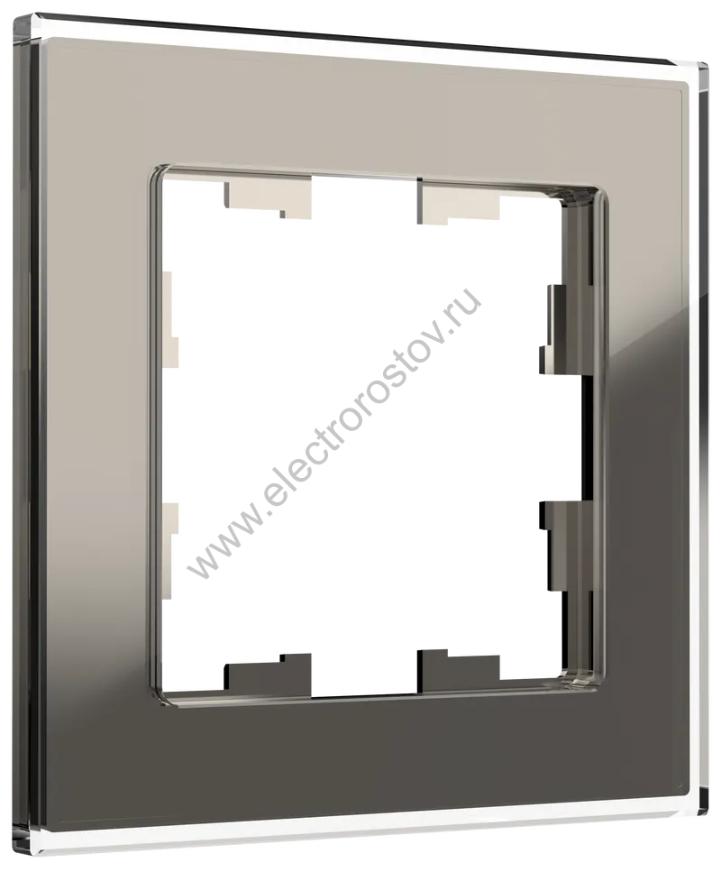 IEK BRITE DECOR Дымчатый глянец стекло Рамка 1-м РУ-1-2-БрД