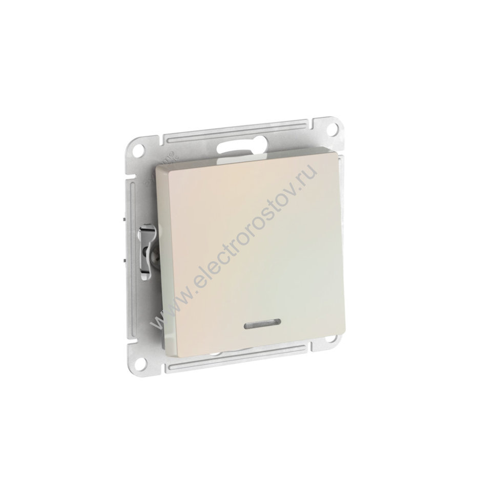 AtlasDesign Жемчуг Переключатель 1-кл с подсветкой c быстрозажим.клеммами Schneider Electric