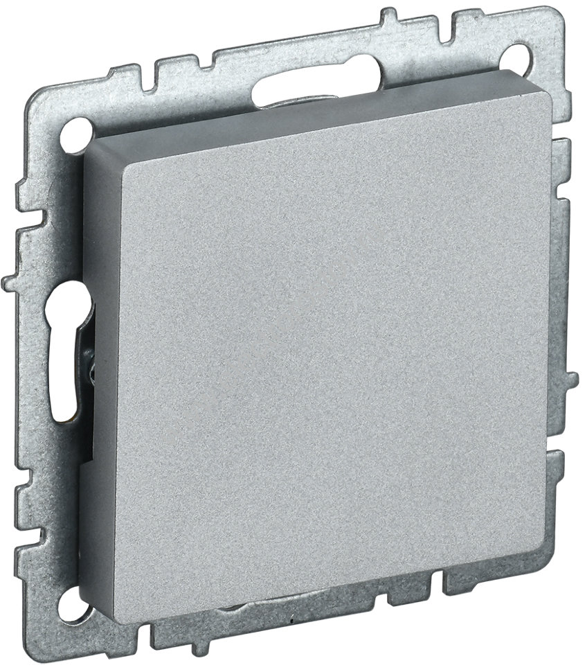 IEK BRITE BASE Алюминий Заглушка c суппортом МЗ10-БрА