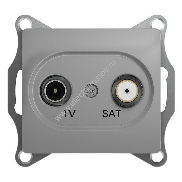 Glossa Алюминий Розетка TV-SAT оконечная 1DB Schneider Electric
