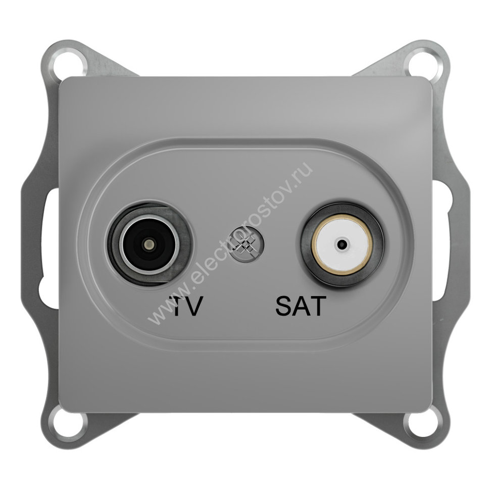 Glossa Алюминий Розетка TV-SAT оконечная 1DB Schneider Electric