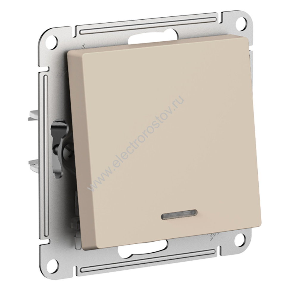 AtlasDesign Песочный Выключатель 1-клавишный с подсветкой Schneider Electric