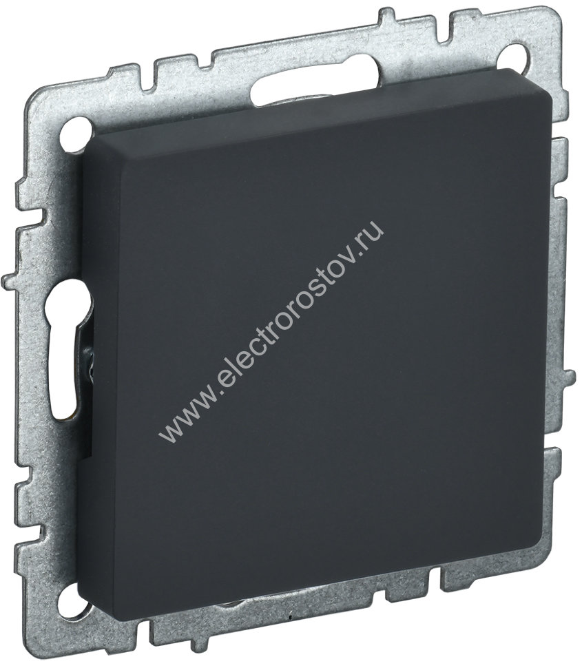 IEK BRITE BASE Графит Заглушка c суппортом МЗ10-БрГ
