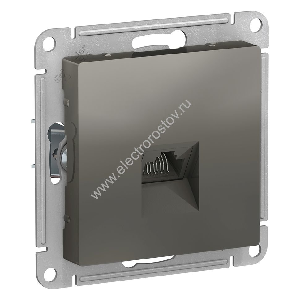 AtlasDesign Сталь Розетка компьютерная 1-ая RJ45, кат. 5е Schneider Electric