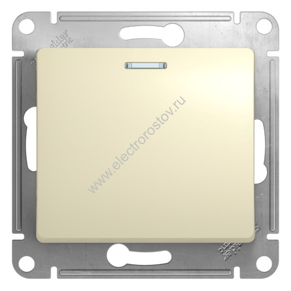 Glossa Бежевый Переключатель 1-клавишный с подсветкой Schneider Electric