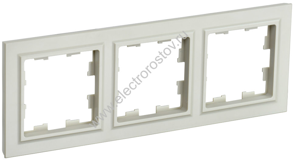 IEK BRITE BASE Бежевый Рамка 3-м РУ-3-БрКр