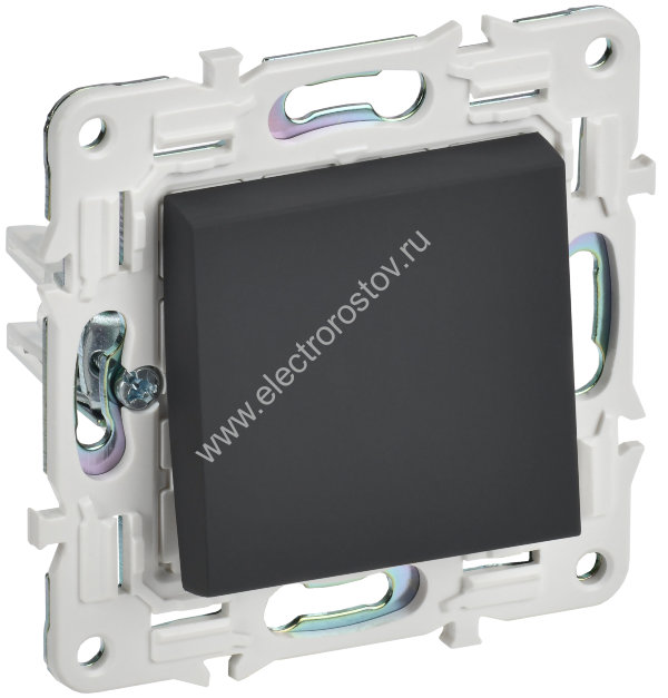 IEK SKANDY Графит Выключатель 1-клавишный кнопочный 10А SK-V14G