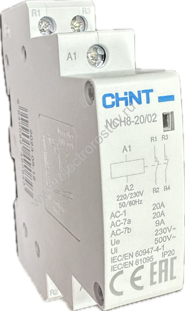 Контактор модульный 230V NCH8-20/02 2НЗ 20А CHINT