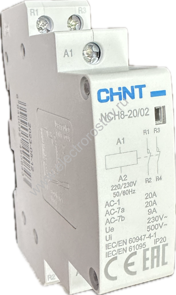 Контактор модульный 230V NCH8-20/02 2НЗ 20А CHINT