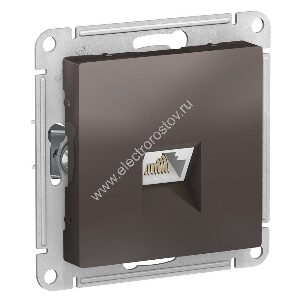 AtlasDesign Мокко Розетка компьютерная 1-ая RJ45, кат. 6А Schneider Electric